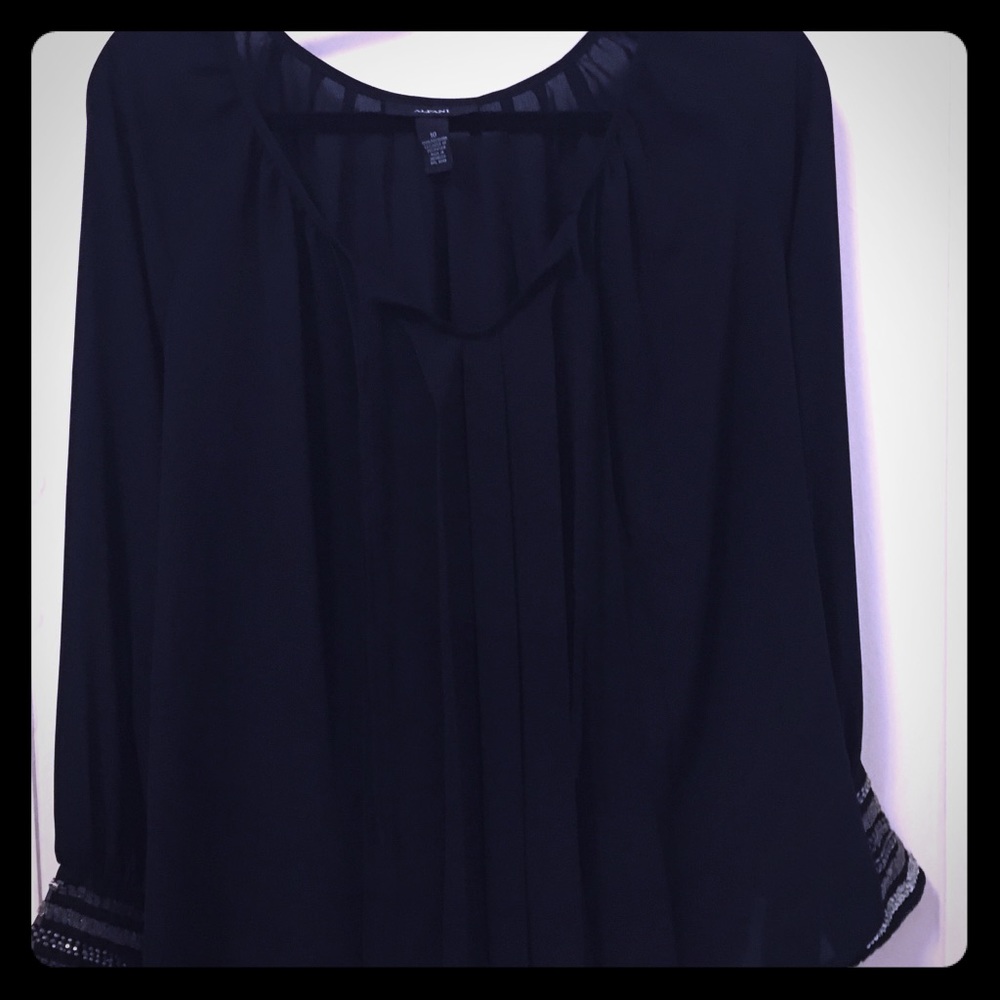 Sheer Black Dress Top